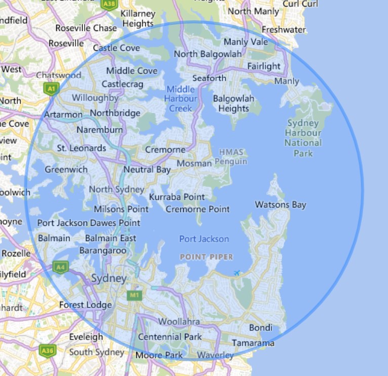 Sydney Radius